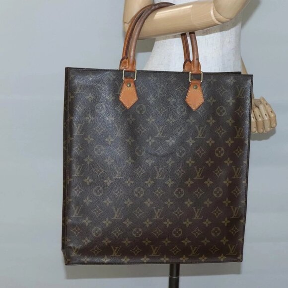 LOUIS VUITTON Monogram Sac Plat Hand Bag M51140 LV Auth BA5428 - Picture 1 of 16